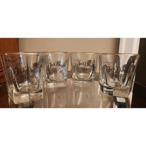 Jack Daniel's Gold Rimmed Glass Set